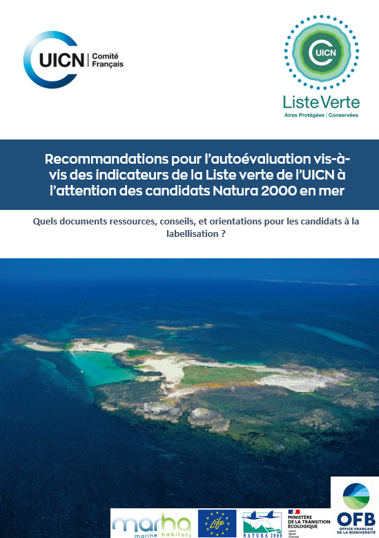 Recommandations pour l’autoévaluation vis-à-vis des indicateurs de la Liste verte de l’UICN à l’attention des candidats Natura 2000 en mer