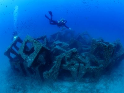 Récifs artificiels à Carry-le-Rouet © Parc Marin de la Côte Bleue