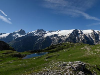 La Meije depuis le lac Lérié - Emparis (panoramique)